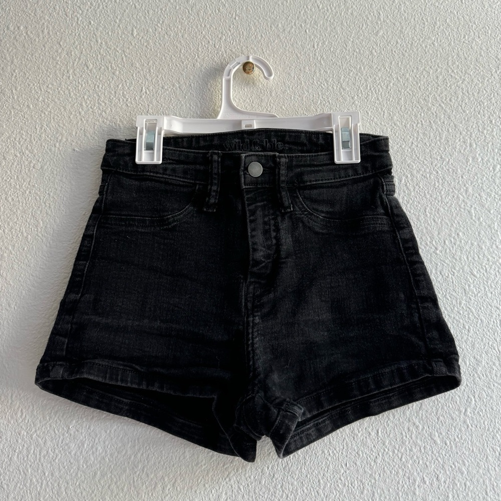 Black high waisted shorts